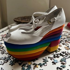 Jeffrey Campbell Rainbow Platforms rare!